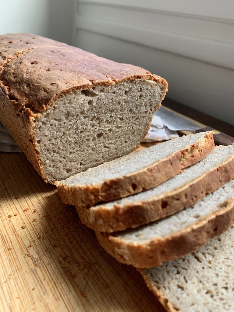 Sliced gluten free buckwheat bread