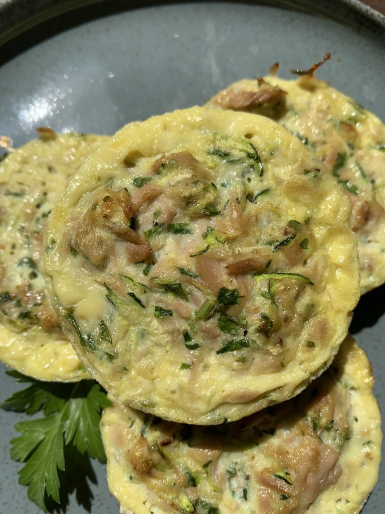 Close up of egg and tuna muffins