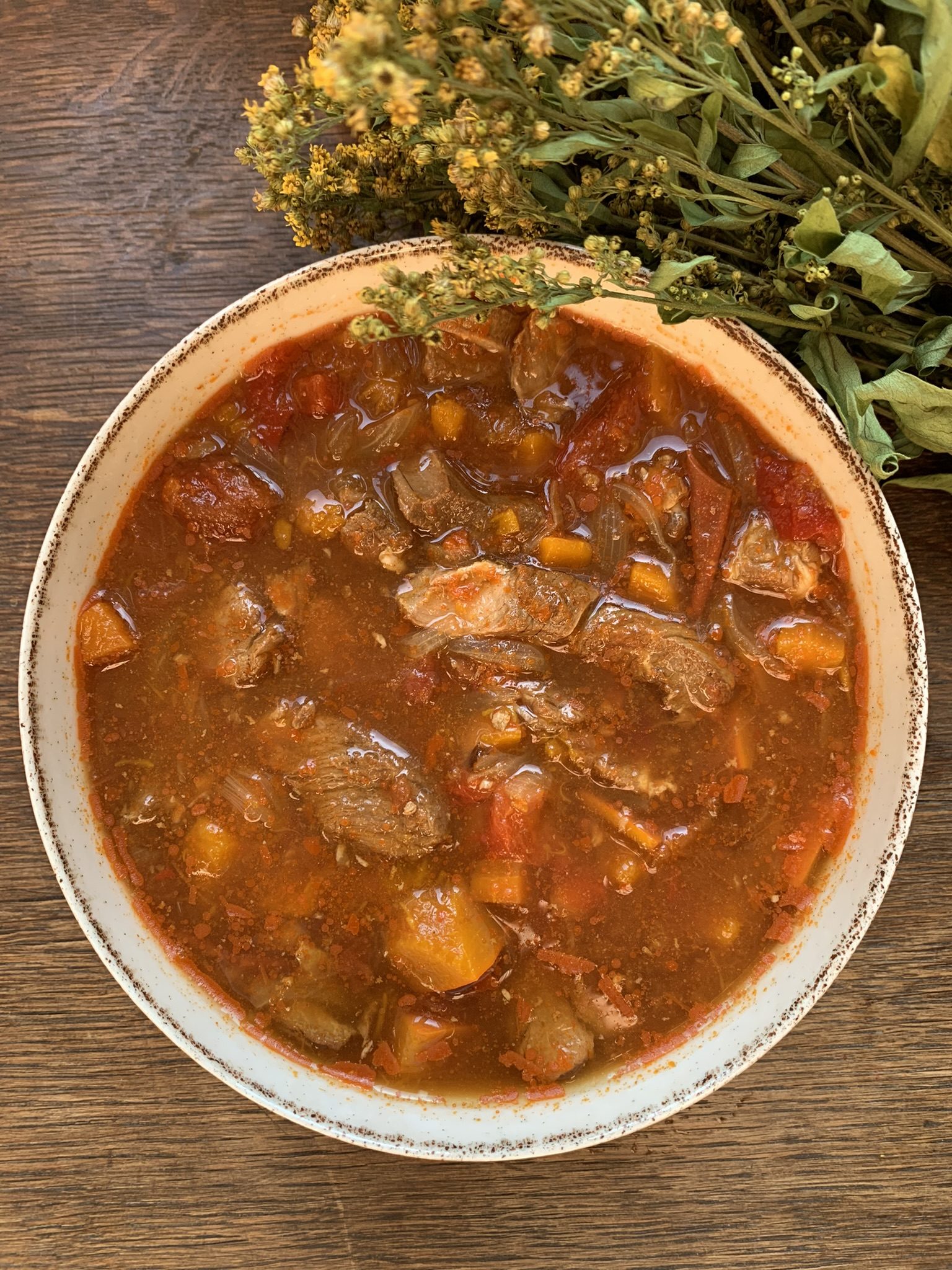 Autumn Pork Goulash Stew Recipe from above