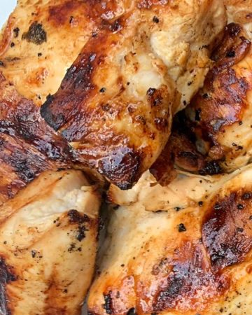 Grilled chicken breasts with easy thai chicken marinade